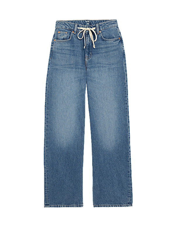 Mid Rise Wide Leg Jeans with Lyocell