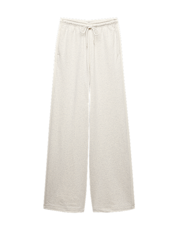 Pure Cotton Side Stripe Wide Leg Joggers