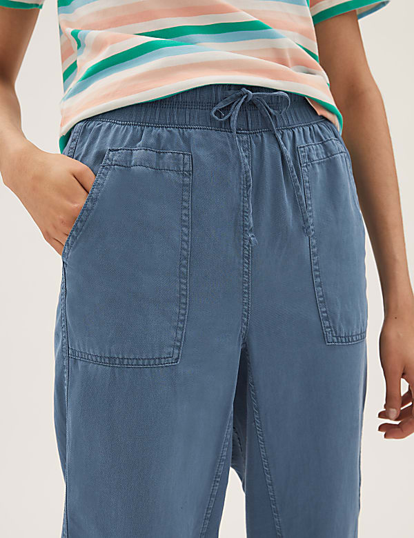 Tencel™ Blend Cuffed Ankle Grazer Joggers