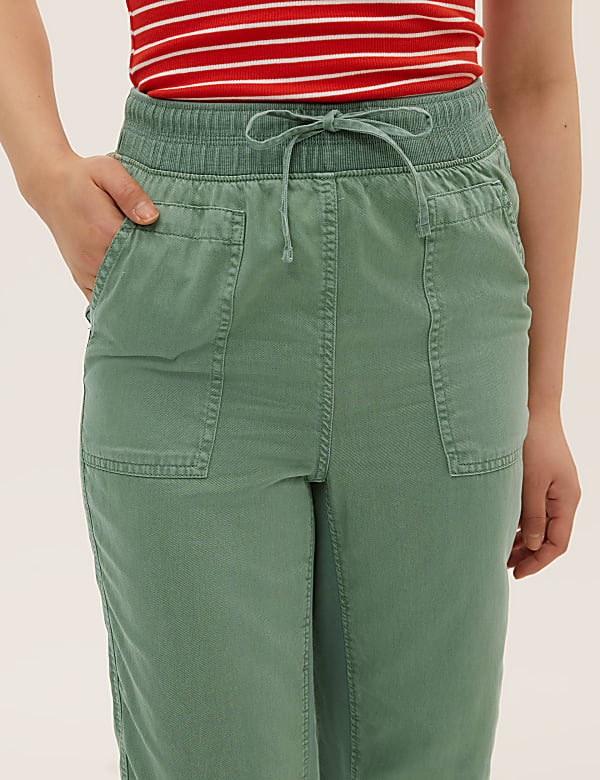 Tencel&trade; Blend Cuffed Ankle Grazer Joggers