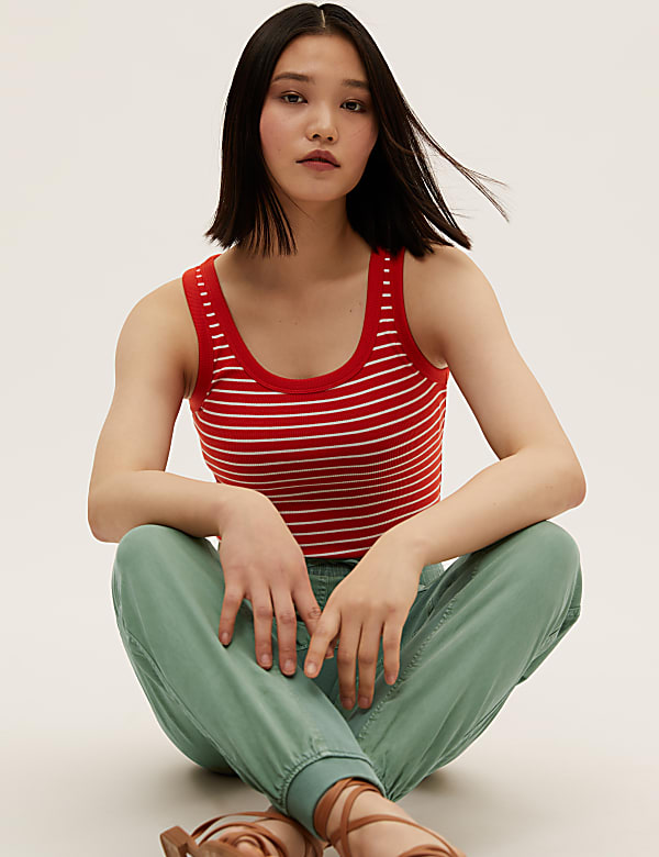 Tencel&trade; Blend Cuffed Ankle Grazer Joggers