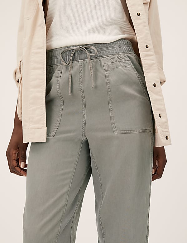 Tencel™ Blend Cuffed Ankle Grazer Joggers