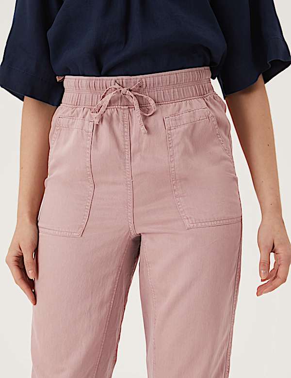 Tencel&trade; Blend Cuffed Ankle Grazer Joggers