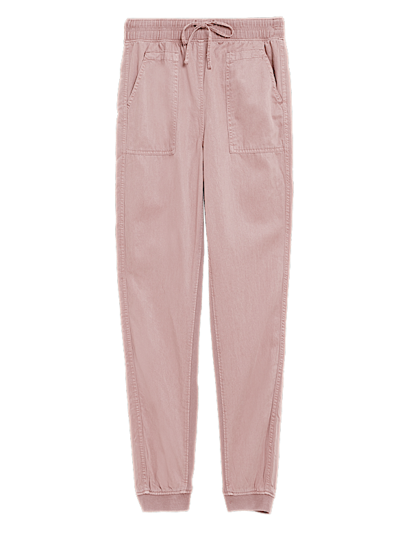 Tencel&trade; Blend Cuffed Ankle Grazer Joggers