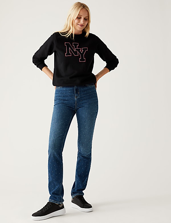 Sienna Embellished Straight Leg Jeans