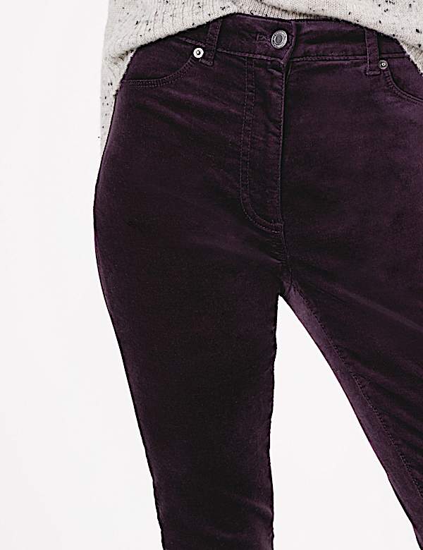 Velvet Corduroy Ankle Grazer Trousers