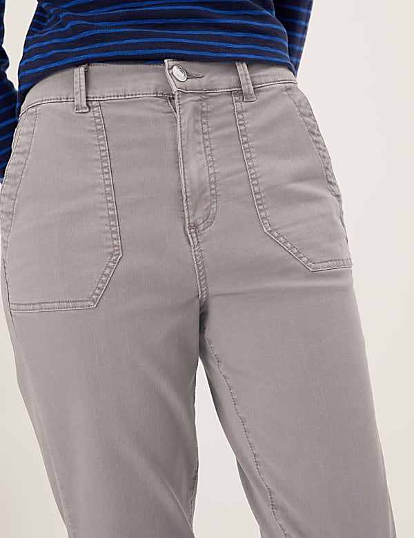 Cotton Blend Slim Fit Ankle Grazer Joggers