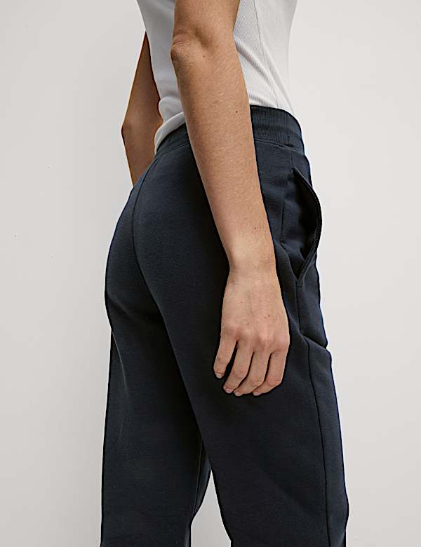 Cotton Rich Drawstring Cuffed Joggers