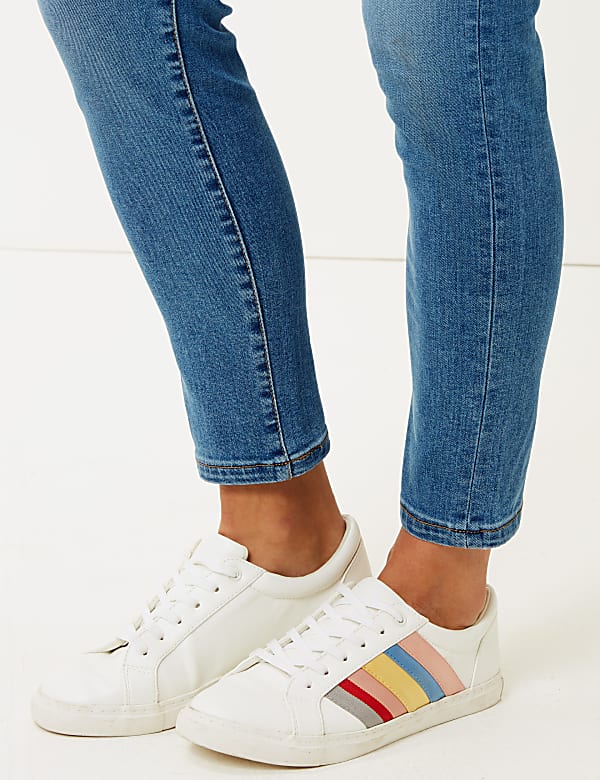 Mid Rise Cigarette Jeans