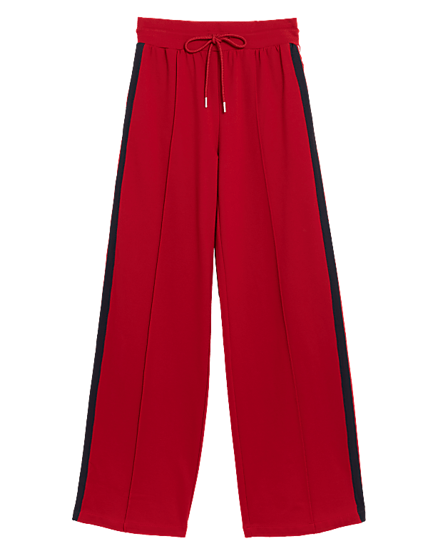 Side Stripe Wide Leg Trousers