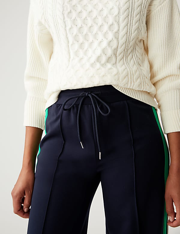 Side Stripe Wide Leg Trousers