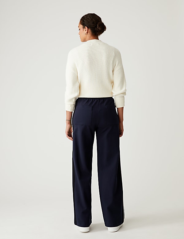 Side Stripe Wide Leg Trousers