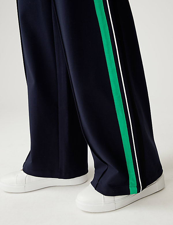 Side Stripe Wide Leg Trousers