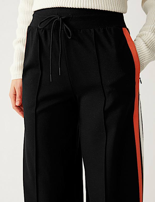 Side Stripe Wide Leg Trousers
