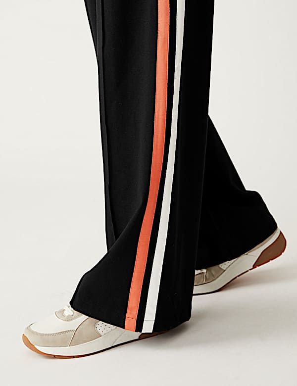 Side Stripe Wide Leg Trousers