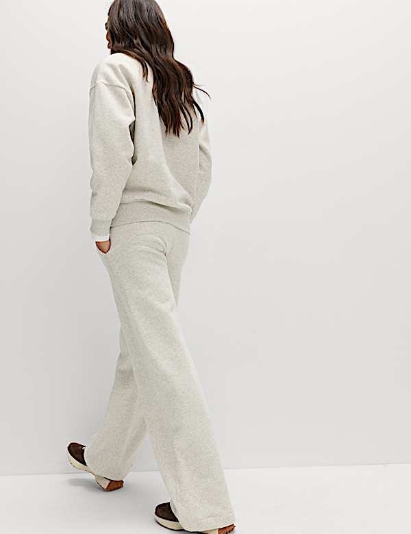 Cotton Rich Brushed Wide Leg Joggers
