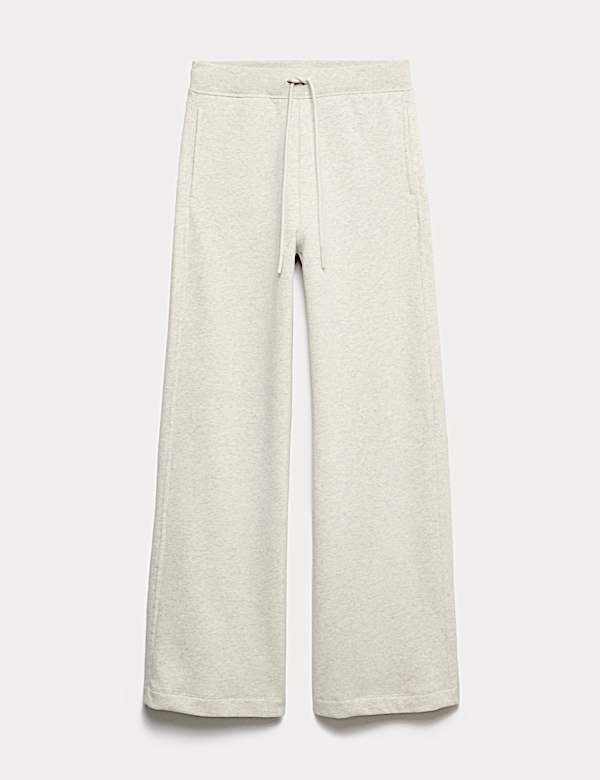 Cotton Rich Brushed Wide Leg Joggers - NL