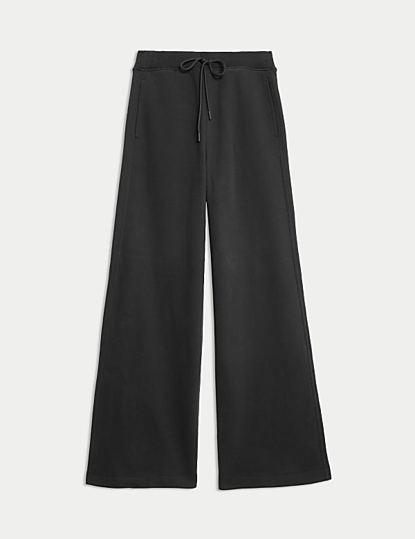 Cotton Rich Brushed Wide Leg Joggers - AT