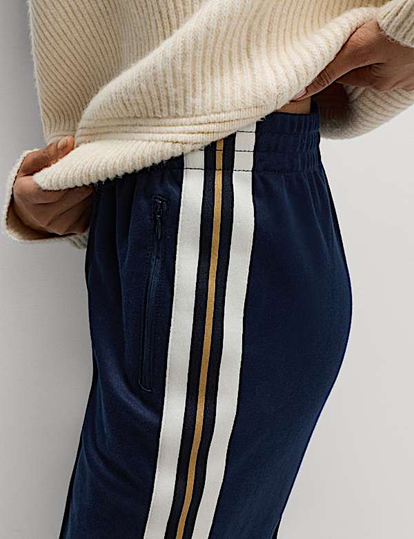 Cotton Rich Retro Side Stripe Joggers