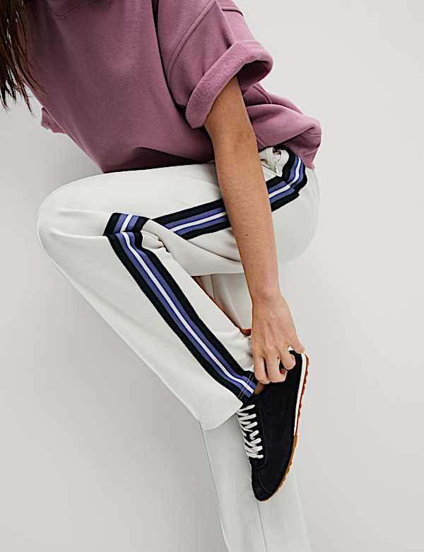 Cotton Rich Retro Side Stripe Joggers