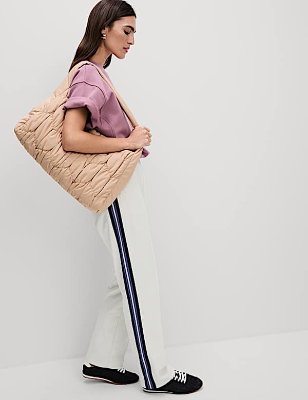Cotton Rich Retro Side Stripe Joggers