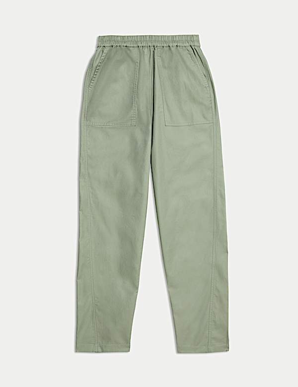 Karottenhose aus reiner Baumwolle zum Hineinschl&uuml;pfen - DE