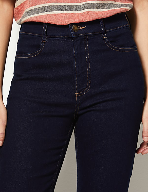 Mid Rise Straight Leg Jeans