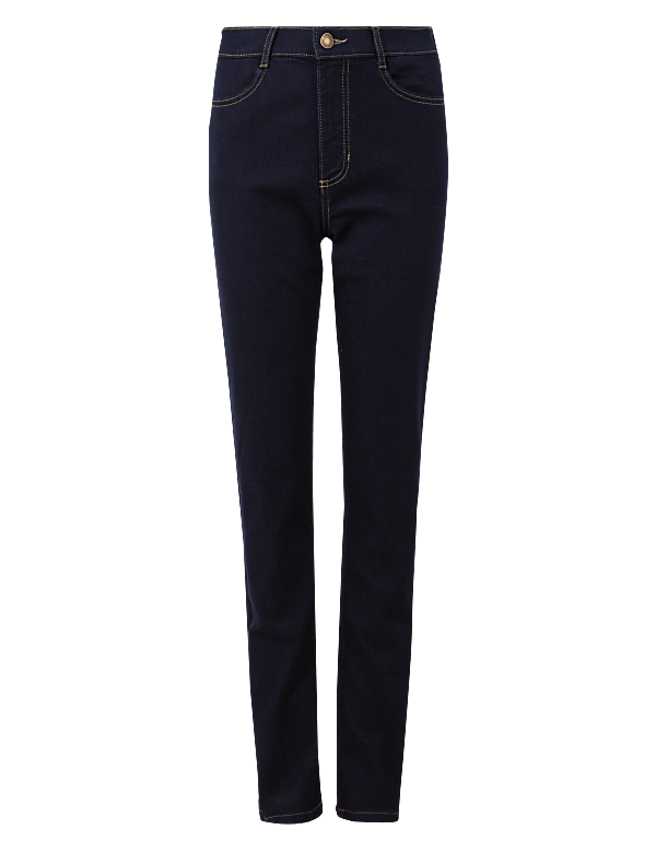 Mid Rise Straight Leg Jeans