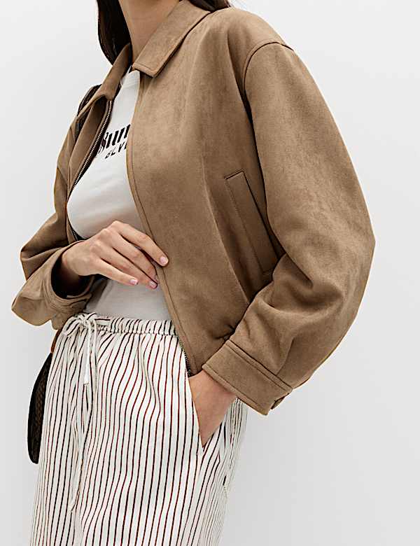 Denim Drawstring Wide-Leg Trousers