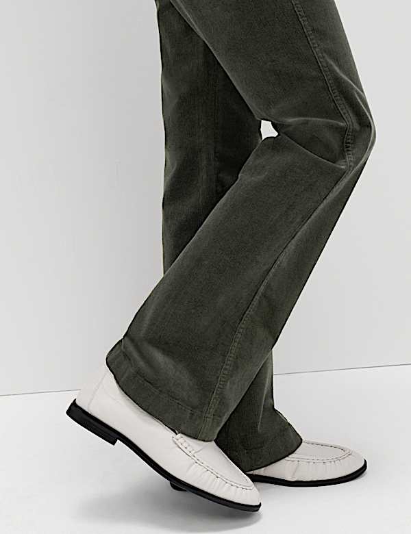 Cotton Rich Cord Flared Slim Fit Trousers