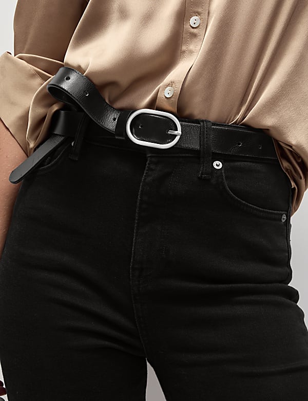 High Waisted Crease Front Slim Flare Jeans