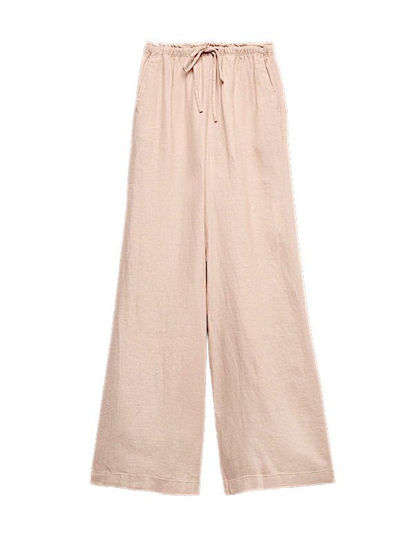 Pure Linen Palazzo Trousers