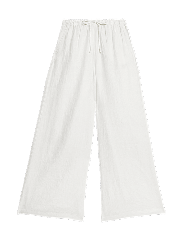 Pure Linen Palazzo Trousers