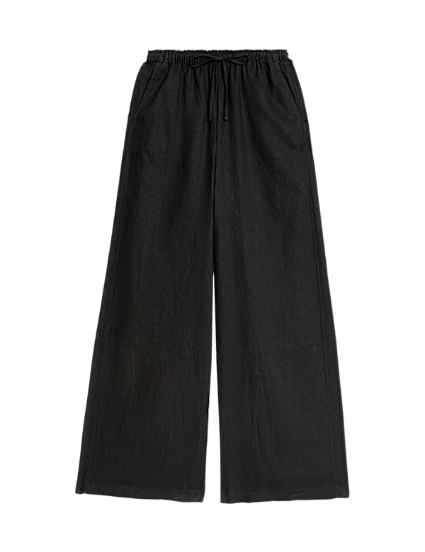 Pure Linen Palazzo Trousers
