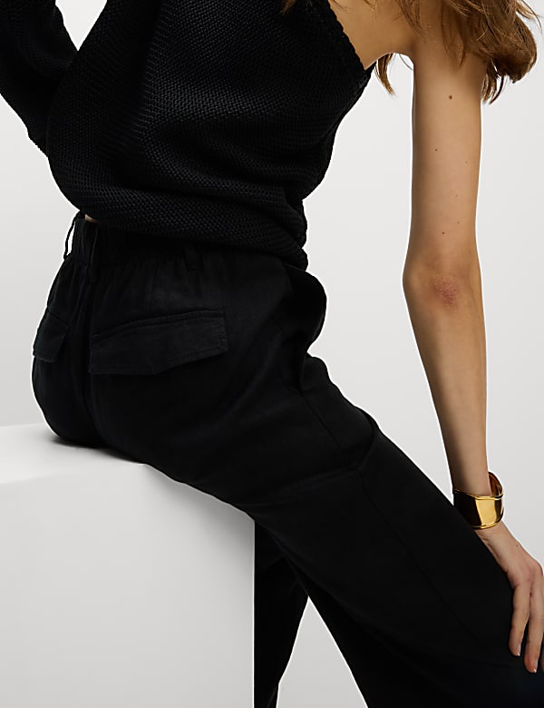 Pure Linen Tapered Trousers - IT