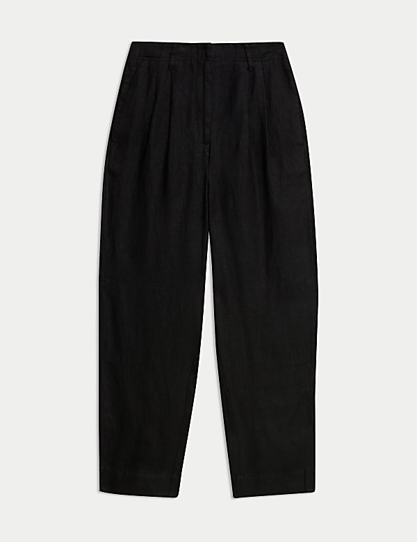Pure Linen Tapered Trousers - IT