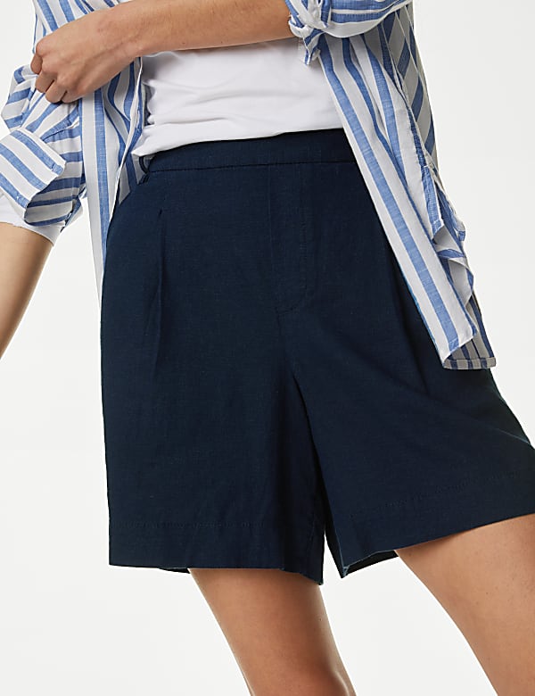 Linen Rich Shorts BLACK Shorts M S JE
