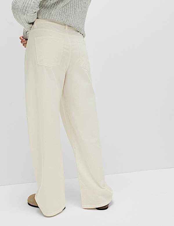 Cotton Rich Cord Wide Leg Trousers - GR