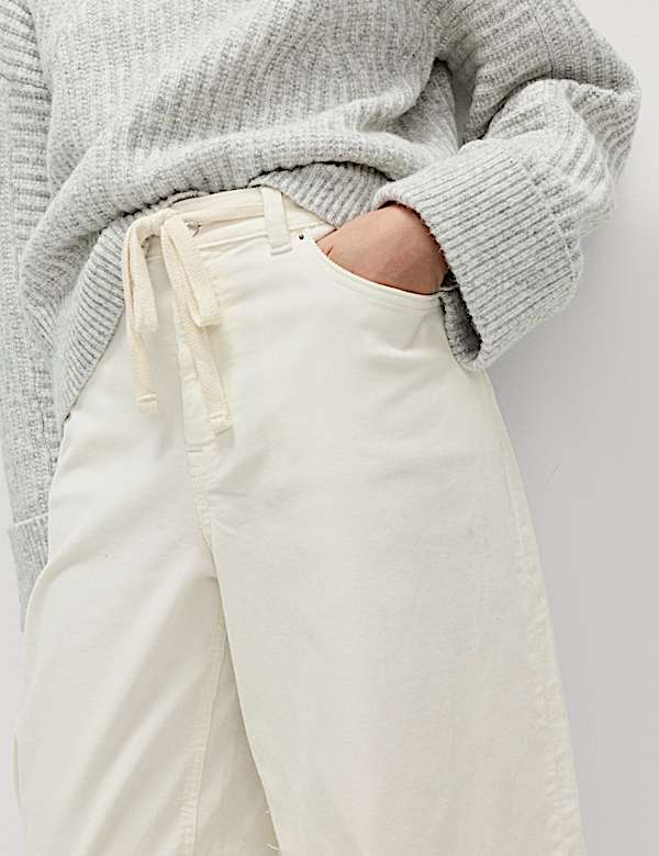 Cotton Rich Cord Wide Leg Trousers - GR