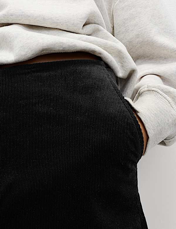 Cord Mini A-Line Skirt