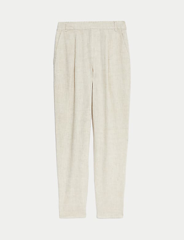 Linen Rich Tapered Trousers - FR