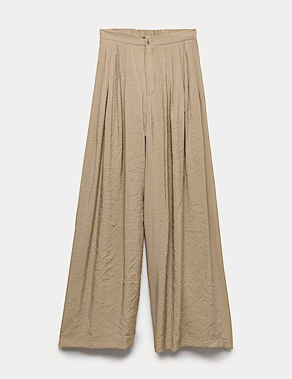 Pleat Front Palazzo Trousers - IS