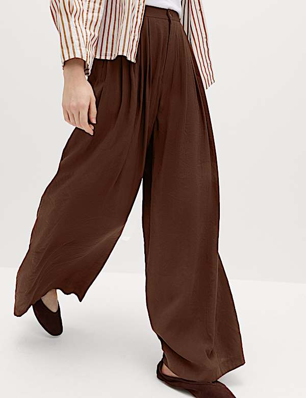 Pleat Front Palazzo Trousers - MV