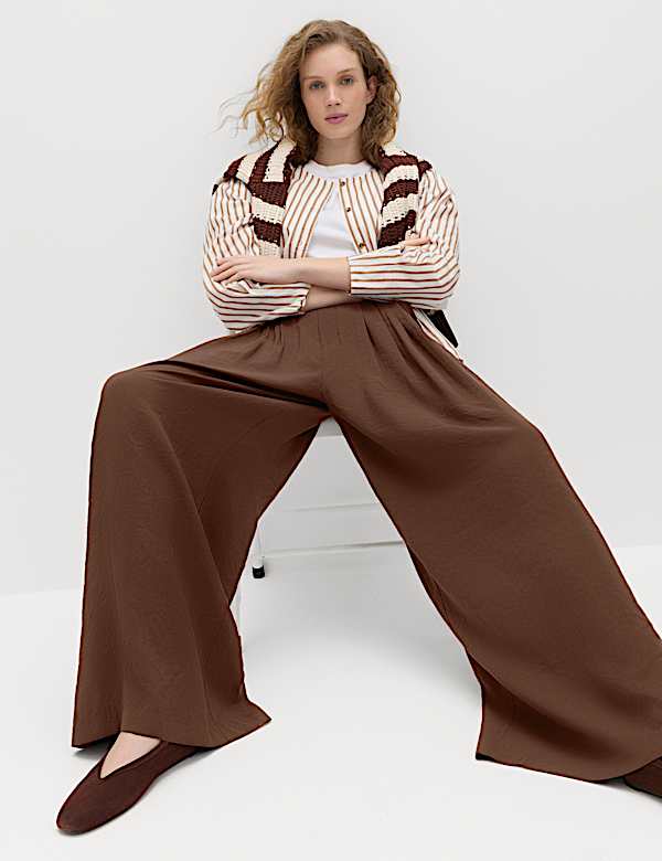 Pleat Front Palazzo Trousers - MV
