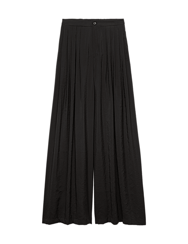 Pleat Front Palazzo Trousers