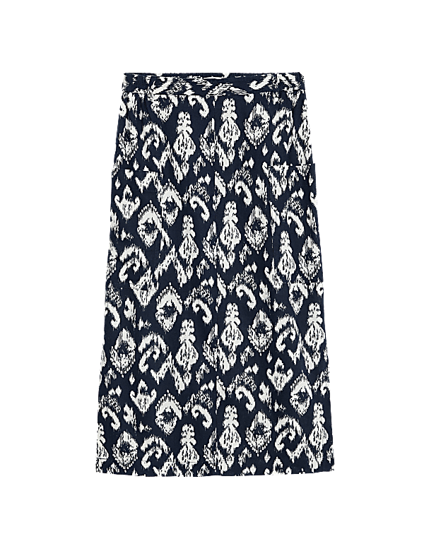 Linen Rich Midi Utility Skirt
