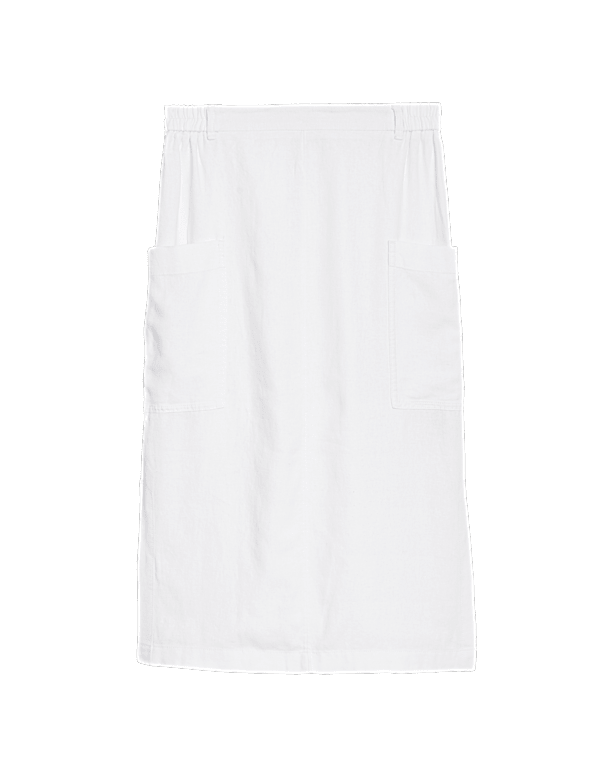 Linen Rich Midi Utility Skirt
