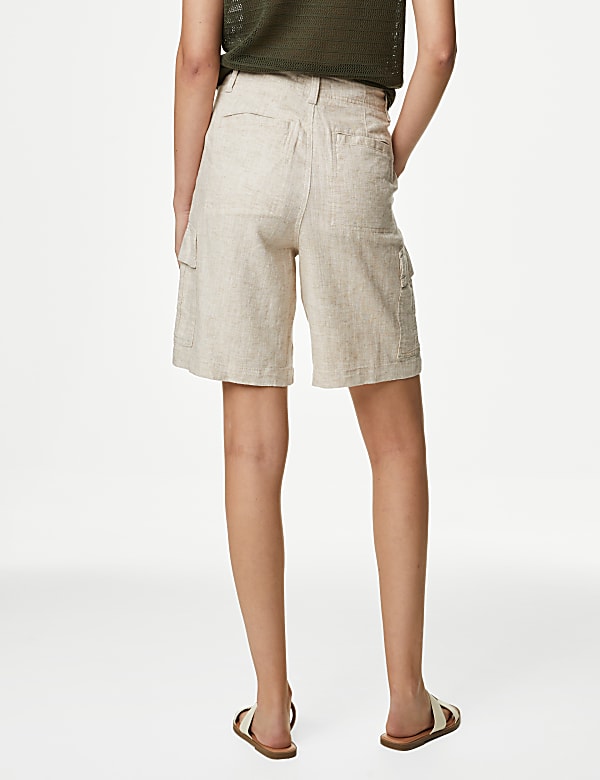 Linen Rich Cargo Utility Shorts