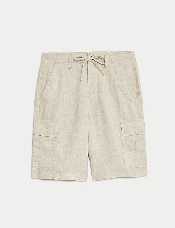Linen Rich Cargo Utility Shorts - AL