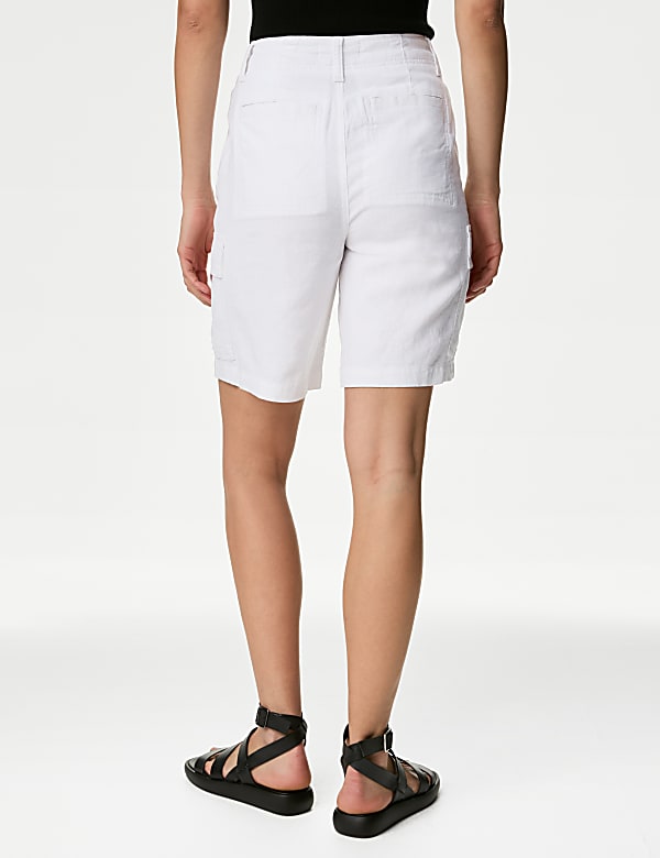 Linen Rich Cargo Utility Shorts